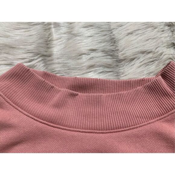Aerie Women Pink Distressed Crewneck Boxy Sweatshirt Small - Picture 3 of 7
